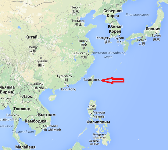 Тайвань и тайланд разница между ними. Остров Тайвань на карте. Китай и Тайвань на карте.